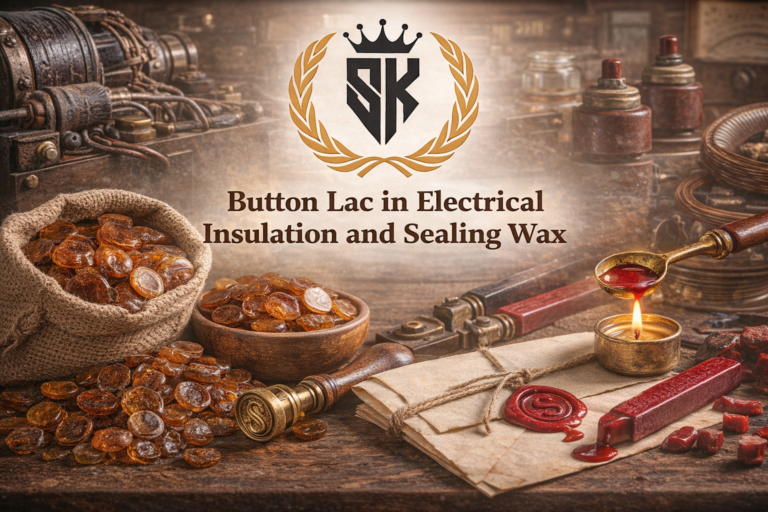 Button Lac in Electrical Insulation and Sealing Wax
