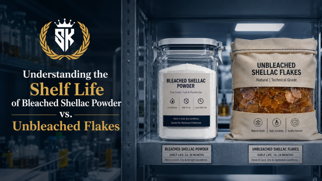 Understanding the Shelf Life of Bleached Shellac Powder vs. Unbleached Flakes