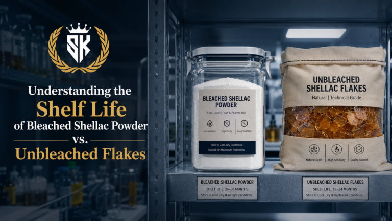 Understanding the Shelf Life of Bleached Shellac Powder vs. Unbleached Flakes
