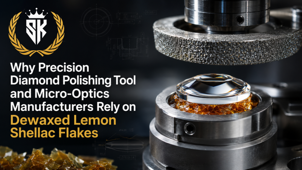Why Precision Diamond Polishing Tool and Micro-Optics Manufacturers Rely on Dewaxed Lemon Shellac Flakes